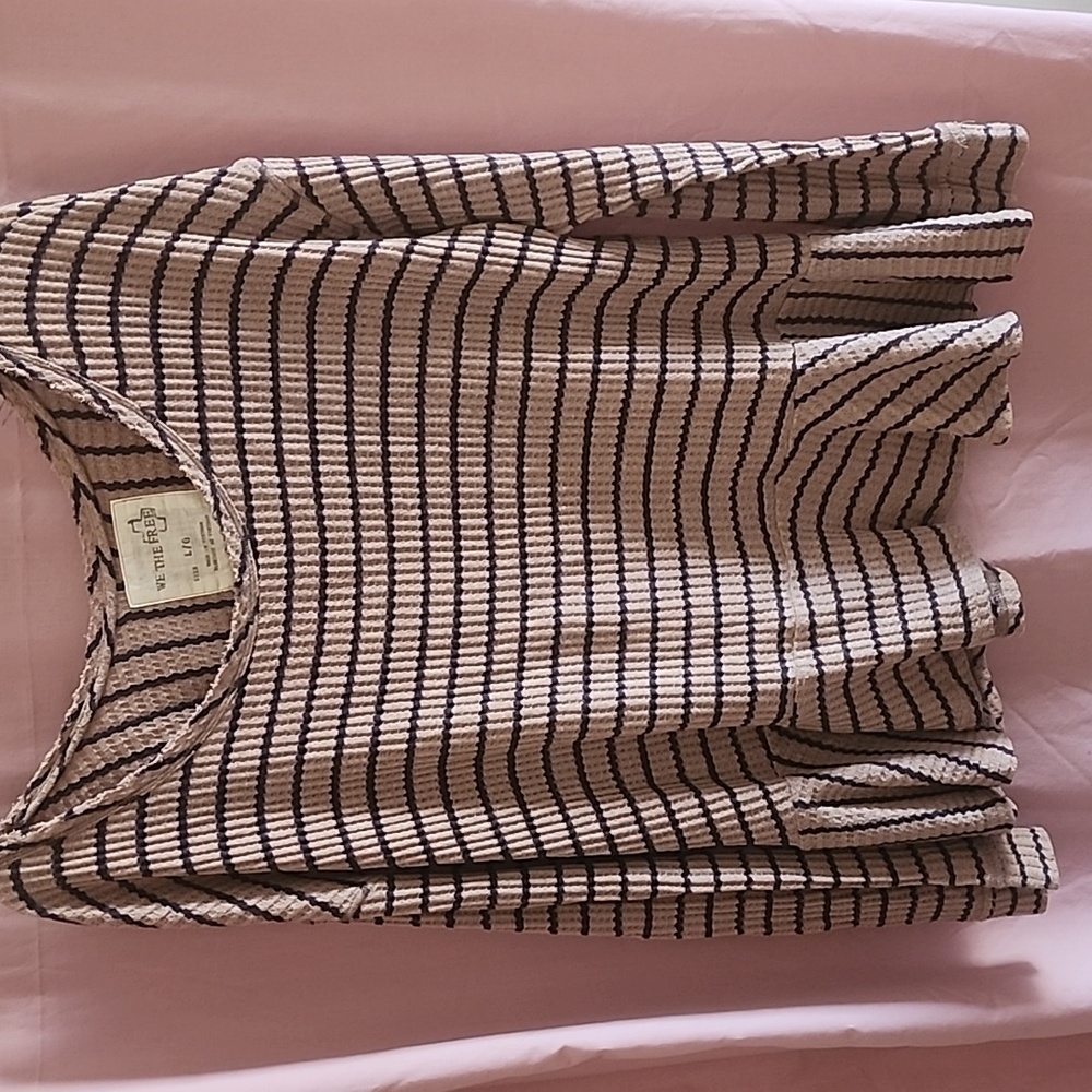 Free People waffle knit top